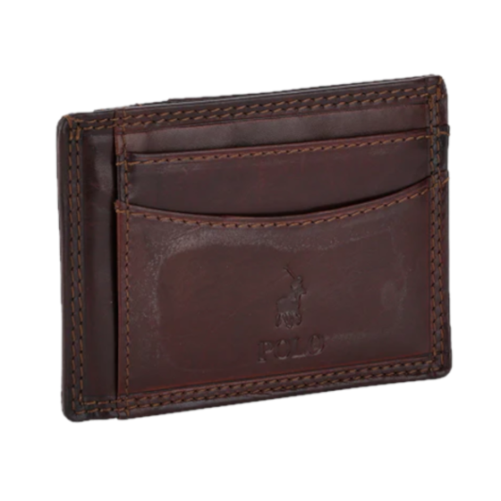 Polo Kenya Leather PO45036 CC wallet top flap brown front3qrtr