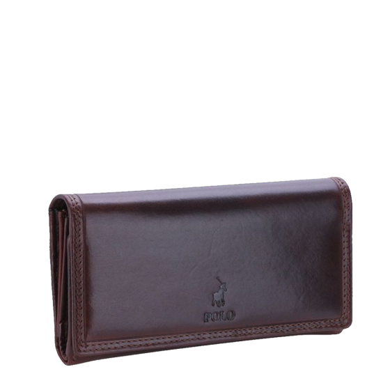 Polo Kenya PO45024 Leather Purse Brown front3qrtr primary
